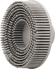 Value Collection - 3" 120 Grit Ceramic Straight Disc Brush - Threaded Hole Connector, 5/8" Trim Length, 1/4-20 Threaded Arbor Hole - Eagle Tool & Supply