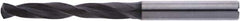 Accupro - 12.3mm 140° Solid Carbide Jobber Drill - AlTiN Finish, Right Hand Cut, Spiral Flute, Straight Shank, 124mm OAL - Eagle Tool & Supply