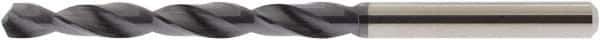 Accupro - 5.9mm 118° Solid Carbide Jobber Drill - AlTiN Finish, Right Hand Cut, Spiral Flute, Straight Shank, 93mm OAL - Eagle Tool & Supply