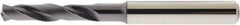 Accupro - 11/64" 140° Spiral Flute Solid Carbide Screw Machine Drill Bit - AlTiN Finish, Right Hand Cut, 24mm Flute Length, 66mm OAL, Straight Shank - Eagle Tool & Supply