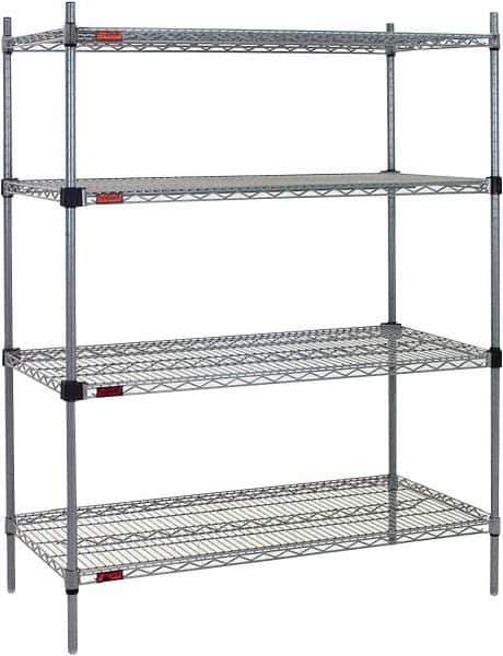 Eagle MHC - 4 Shelf Eagle MHC Wire Shelving - Starter Unit - 72" Wide x 24" Deep x 74" High, - Eagle Tool & Supply