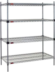 Eagle MHC - 4 Shelf Eagle MHC Wire Shelving - Starter Unit - 60" Wide x 24" Deep x 74" High, - Eagle Tool & Supply