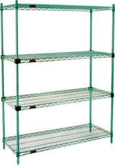 Eagle MHC - 4 Shelf Eagle MHC Wire Shelving - Starter Unit - 60" Wide x 24" Deep x 74" High, - Eagle Tool & Supply