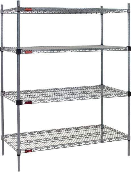 Eagle MHC - 4 Shelf Eagle MHC Wire Shelving - Starter Unit - 48" Wide x 24" Deep x 74" High, - Eagle Tool & Supply