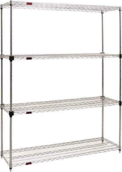 Eagle MHC - 4 Shelf Eagle MHC Wire Shelving - Starter Unit - 48" Wide x 24" Deep x 74" High, - Eagle Tool & Supply