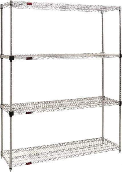 Eagle MHC - 4 Shelf Eagle MHC Wire Shelving - Starter Unit - 72" Wide x 18" Deep x 74" High, - Eagle Tool & Supply