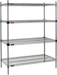 Eagle MHC - 4 Shelf Eagle MHC Wire Shelving - Starter Unit - 60" Wide x 18" Deep x 74" High, - Eagle Tool & Supply