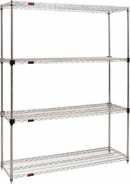 Eagle MHC - 4 Shelf Eagle MHC Wire Shelving - Starter Unit - 60" Wide x 18" Deep x 74" High, - Eagle Tool & Supply