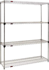 Eagle MHC - 4 Shelf Eagle MHC Wire Shelving - Starter Unit - 48" Wide x 18" Deep x 74" High, - Eagle Tool & Supply