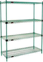 Eagle MHC - 4 Shelf Eagle MHC Wire Shelving - Starter Unit - 36" Wide x 18" Deep x 74" High, - Eagle Tool & Supply