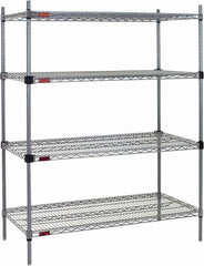 Eagle MHC - 4 Shelf Eagle MHC Wire Shelving - Starter Unit - 36" Wide x 18" Deep x 74" High, - Eagle Tool & Supply
