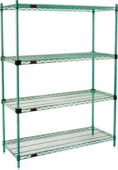 Eagle MHC - 4 Shelf Eagle MHC Wire Shelving - Starter Unit - 36" Wide x 18" Deep x 74" High, - Eagle Tool & Supply