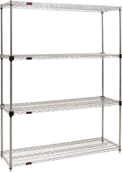 Eagle MHC - 4 Shelf Eagle MHC Wire Shelving - Starter Unit - 36" Wide x 18" Deep x 74" High, - Eagle Tool & Supply