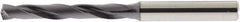 Accupro - 4.5mm 140° Solid Carbide Jobber Drill - AlTiN Finish, Right Hand Cut, Spiral Flute, Straight Shank, 74mm OAL - Eagle Tool & Supply