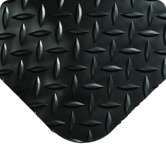 Diamond Plate SpongeCote Floor Mat - 3' x 5' x 9/16" Thick - (Black Anti-Fatigue) - Eagle Tool & Supply
