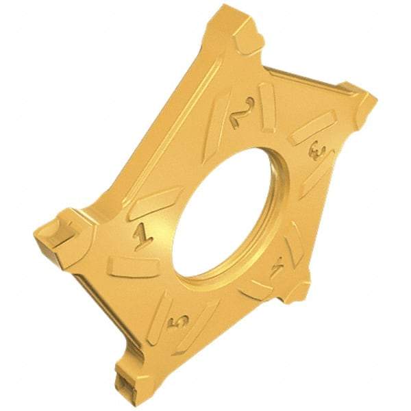 Iscar - PENTAD32N300 Grade IC808, 3mm Cutting Width Carbide Cutoff Insert - Neutral Lead Angle, 0.2mm Corner Radius, TiAlN Finish - Eagle Tool & Supply