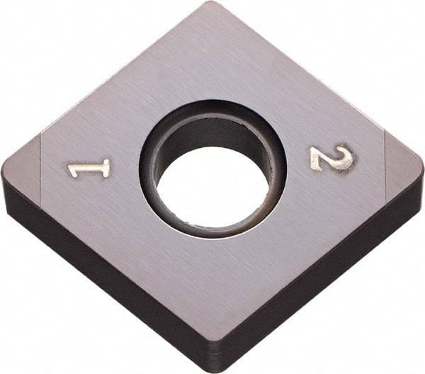 Kyocera - CNGA433 ME Grade KBN05M CBN Turning Insert - Megacoat Finish, 80° Diamond, 1/2" Inscr Circle, 3/16" Thick, 3/64" Corner Radius - Eagle Tool & Supply