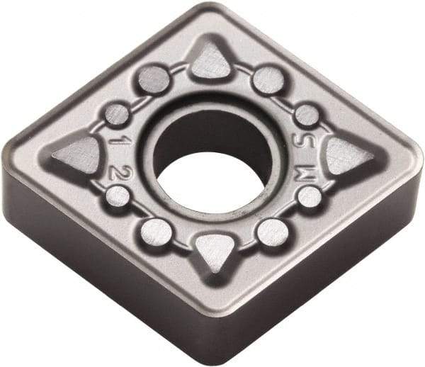 Kyocera - CNMG432 MS Grade PR005S Carbide Turning Insert - Megacoat Hard Finish, 80° Diamond, 1/2" Inscr Circle, 3/16" Thick, 1/32" Corner Radius - Eagle Tool & Supply