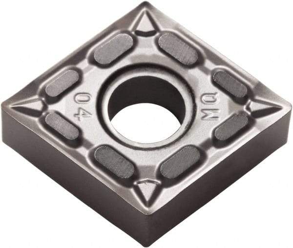 Kyocera - CNMG431 MQ Grade PR015S Carbide Turning Insert - Megacoat Hard Finish, 80° Diamond, 1/2" Inscr Circle, 3/16" Thick, 1/64" Corner Radius - Eagle Tool & Supply