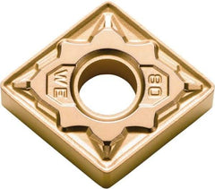 Kyocera - CNMG431 WE Grade CA510 Carbide Turning Insert - TiCN/AI2O3/TiN Finish, 80° Diamond, 1/2" Inscr Circle, 3/16" Thick, 1/64" Corner Radius - Eagle Tool & Supply