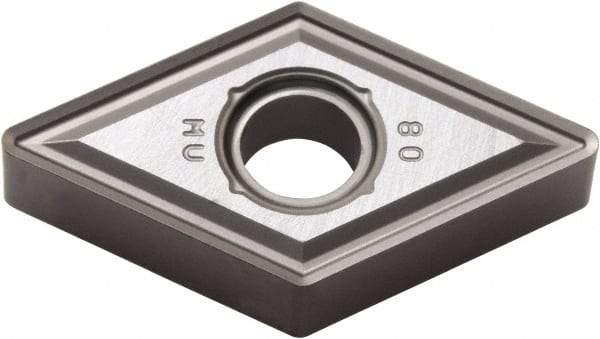 Kyocera - DNMG432 MU Grade PR015S Carbide Turning Insert - Megacoat Hard Finish, 55° Diamond, 1/2" Inscr Circle, 3/16" Thick, 1/32" Corner Radius - Eagle Tool & Supply