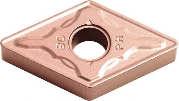 Kyocera - DNMG433 PH Grade CA310 Carbide Turning Insert - TiCN/Al2O3 Finish, 55° Diamond, 1/2" Inscr Circle, 3/16" Thick, 3/64" Corner Radius - Eagle Tool & Supply