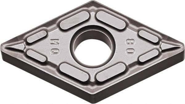 Kyocera - DNMG431 MQ Grade PR005S Carbide Turning Insert - Megacoat Hard Finish, 55° Diamond, 1/2" Inscr Circle, 3/16" Thick, 1/64" Corner Radius - Eagle Tool & Supply