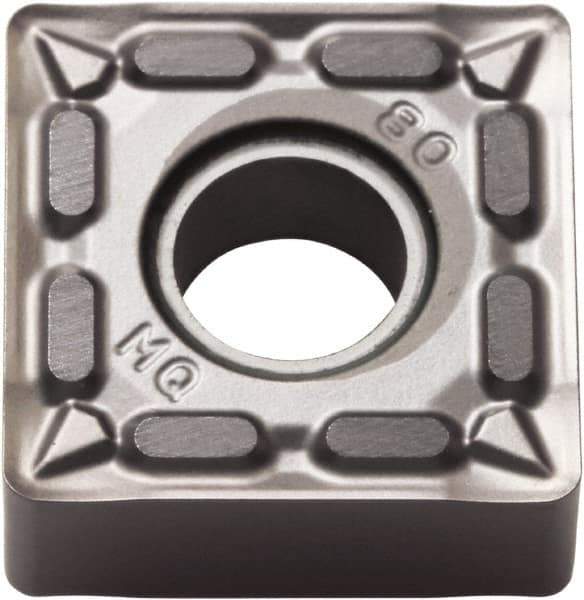 Kyocera - SNMG431 MQ Grade PR015S Carbide Turning Insert - Megacoat Hard Finish, 90° Square, 1/2" Inscr Circle, 3/16" Thick, 1/64" Corner Radius - Eagle Tool & Supply