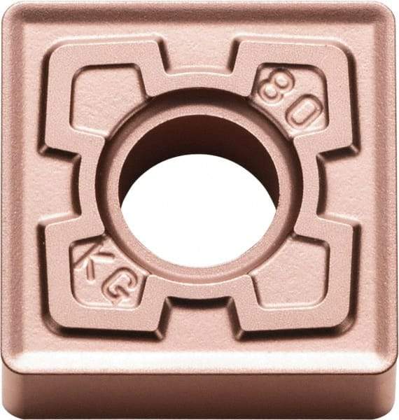 Kyocera - SNMG433 KG Grade CA310 Carbide Turning Insert - TiCN/Al2O3 Finish, 90° Square, 1/2" Inscr Circle, 3/16" Thick, 3/64" Corner Radius - Eagle Tool & Supply