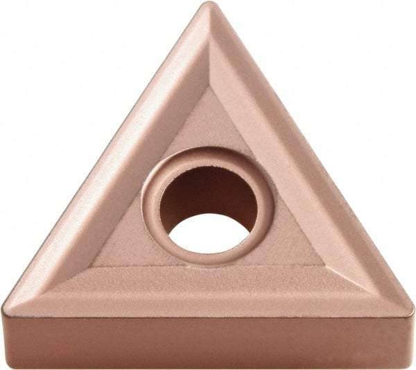 Kyocera - TNMG333 NONE Grade CA310 Carbide Turning Insert - TiCN/Al2O3 Finish, 60° Triangle, 3/8" Inscr Circle, 3/16" Thick, 3/64" Corner Radius - Eagle Tool & Supply