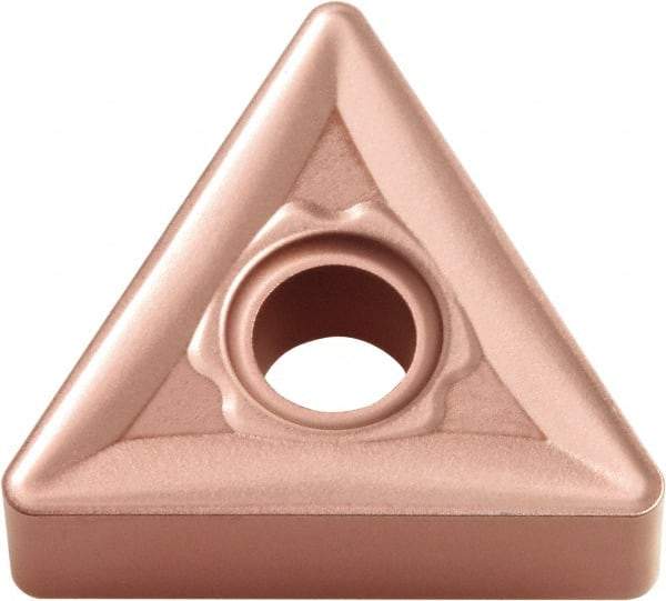 Kyocera - TNMG332 C Grade CA310 Carbide Turning Insert - TiCN/Al2O3 Finish, 60° Triangle, 3/8" Inscr Circle, 3/16" Thick, 1/32" Corner Radius - Eagle Tool & Supply