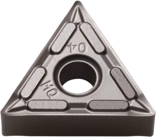 Kyocera - TNMG331 MQ Grade PR015S Carbide Turning Insert - Megacoat Hard Finish, 60° Triangle, 3/8" Inscr Circle, 3/16" Thick, 1/64" Corner Radius - Eagle Tool & Supply