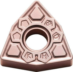 Kyocera - WNMG433 KH Grade CA320 Carbide Turning Insert - TiCN/Al2O3 Finish, 80° Trigon, 1/2" Inscr Circle, 3/16" Thick, 3/64" Corner Radius - Eagle Tool & Supply