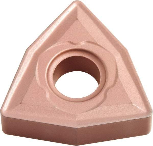 Kyocera - WNMG432 C Grade CA310 Carbide Turning Insert - TiCN/Al2O3 Finish, 80° Trigon, 1/2" Inscr Circle, 3/16" Thick, 1/32" Corner Radius - Eagle Tool & Supply