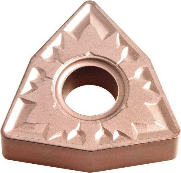 Kyocera - WNMG433 ZS Grade CA315 Carbide Turning Insert - TiCN/Al2O3 Finish, 80° Trigon, 1/2" Inscr Circle, 3/16" Thick, 3/64" Corner Radius - Eagle Tool & Supply