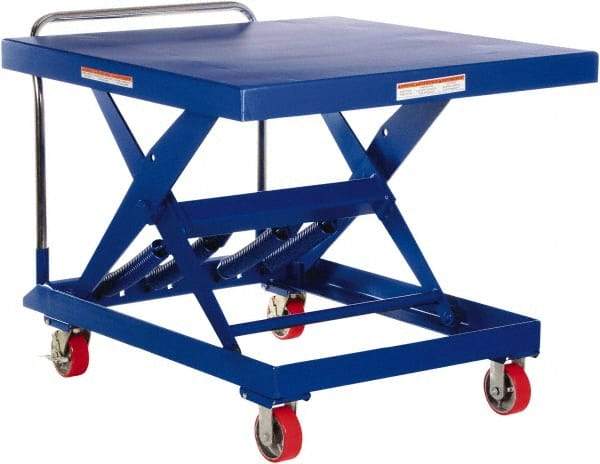Vestil - 1,000 Lb Capacity, 34" Lift Height, Portable Workstation Manually Operated Lift - Eagle Tool & Supply