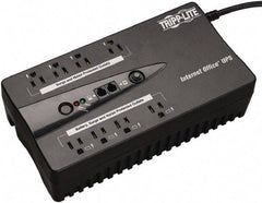 Tripp-Lite - 15 Amp, 600 VA, Flat Pack Mount Standby Backup Uninterruptible Power Supply - Backup 3 min with Full Load & 9 min with Half Load, 120 VAC Input & Output, 300 Watt Output, 1 Phases, 6 Outlets - Eagle Tool & Supply