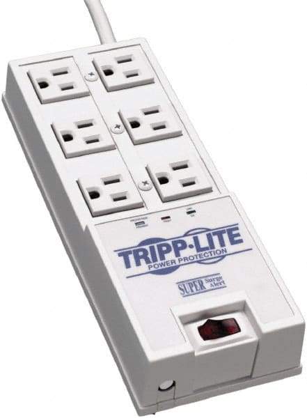 Tripp-Lite - 6 Outlets, 120 VAC15 Amps, 6' Cord, Power Outlet Strip - Floor, Keyhole Mount, 5-15 NEMA Configuration, 9-1/2" Strip - Eagle Tool & Supply