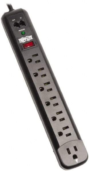 Tripp-Lite - 7 Outlets, 120 VAC15 Amps, 6' Cord, Power Outlet Strip - Floor, Keyhole Mount, 5-15 NEMA Configuration, 12.51" Strip - Eagle Tool & Supply