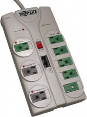 Tripp-Lite - 8 Outlets, 120 VAC15 Amps, 8' Cord, Power Outlet Strip - Floor, Keyhole Mount, 5-15 NEMA Configuration, 9.55" Strip - Eagle Tool & Supply