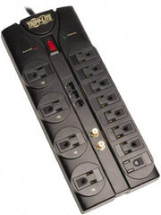 Tripp-Lite - 12 Outlets, 120 VAC15 Amps, 8' Cord, Power Outlet Strip - Floor, Keyhole Mount, 5-15 NEMA Configuration, 12.04" Strip - Eagle Tool & Supply