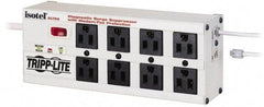 Tripp-Lite - 8 Outlets, 120 VAC15 Amps, 10' Cord, Power Outlet Strip - Floor, Keyhole Mount, 5-15 NEMA Configuration, 3-1/2" Strip - Eagle Tool & Supply