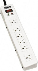 Tripp-Lite - 6 Outlets, 120 VAC15 Amps, 6' Cord, Power Outlet Strip - Floor, Keyhole Mount, 5-15 NEMA Configuration, 2-1/4" Strip - Eagle Tool & Supply