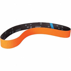 Norton - 2" Wide x 72" OAL, 36 Grit, Ceramic Abrasive Belt - Ceramic, Coated, Y Weighted Cloth Backing - Eagle Tool & Supply