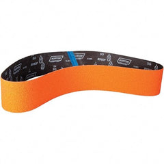 Norton - 6" Wide x 48" OAL, 36 Grit, Ceramic Abrasive Belt - Ceramic, Coated, Y Weighted Cloth Backing - Eagle Tool & Supply