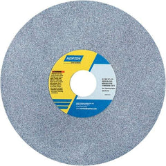 Norton - 8" Diam x 1-1/4" Hole x 3/4" Thick, J Hardness, 46 Grit Surface Grinding Wheel - Ceramic, Type 1, Coarse Grade, 3,600 Max RPM - Eagle Tool & Supply