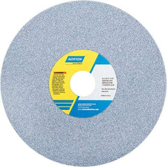 Norton - 8" Diam x 1-1/4" Hole x 1/2" Thick, J Hardness, 46 Grit Surface Grinding Wheel - Ceramic, Type 1, Coarse Grade, 3,600 Max RPM - Eagle Tool & Supply