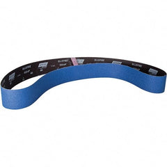 Norton - 3" Wide x 79" OAL, 60 Grit, Zirconia Alumina Abrasive Belt - Zirconia Alumina, Coated, Y Weighted Cloth Backing - Eagle Tool & Supply