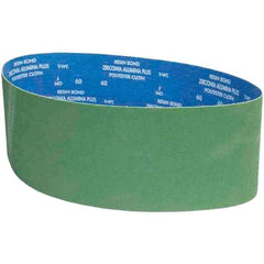 Norton - 6" Wide x 48" OAL, 60 Grit, Zirconia Alumina Abrasive Belt - Zirconia Alumina, Coated, Y Weighted Paper Backing - Eagle Tool & Supply