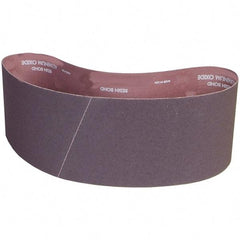 Norton - 6" Wide x 48" OAL, 100 Grit, Aluminum Oxide Abrasive Belt - Aluminum Oxide, Coated, X Weighted Cloth Backing - Eagle Tool & Supply